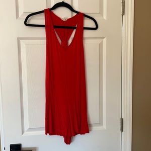 Silence + Noise red romper